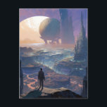 Science Fiction Alien City Landscape Sci Fi Briefkaart<br><div class="desc">Science Fiction Alien City Landscape Sci Fi</div>