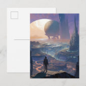 Science Fiction Alien City Landscape Sci Fi Briefkaart (Voorkant / Achterkant)