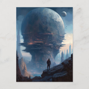 Science Fiction Alien City Landscape Sci Fi Briefkaart