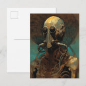 Science Fiction Alien Wearing Helmet Mask Briefkaart (Voorkant / Achterkant)