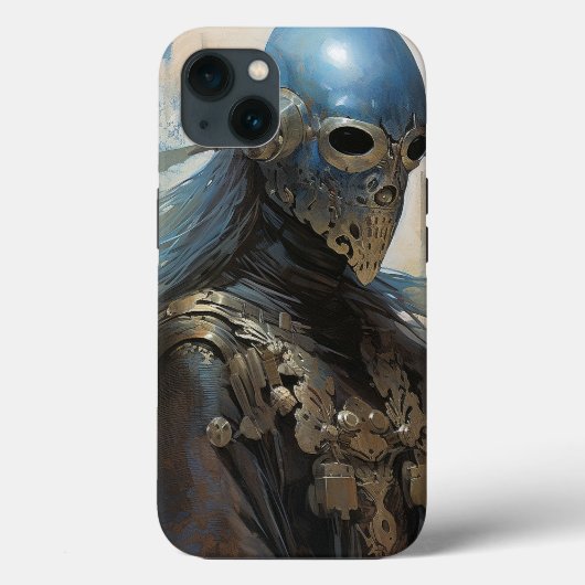 Science Fiction Alien Wearing Helmet Mask Case-Mate iPhone Case (Achterkant)