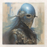 Science Fiction Alien Wearing Helmet Mask Glazen Onderzetter<br><div class="desc">Fantasy,  Sci-fi & Horror kunst van het Lunarium.</div>