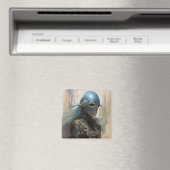 Science Fiction Alien Wearing Helmet Mask Magneet (Insitu (Vaatwasser))