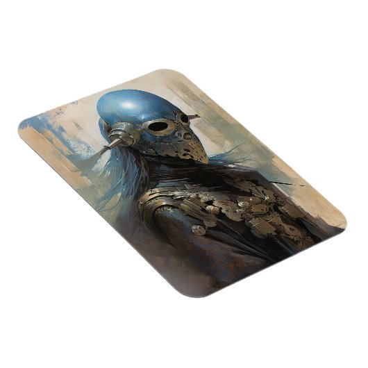 Science Fiction Alien Wearing Helmet Mask Magneet (Rechterzijde)