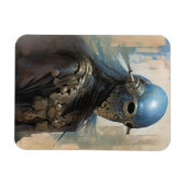 Science Fiction Alien Wearing Helmet Mask Magneet (Horizontaal)