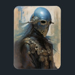 Science Fiction Alien Wearing Helmet Mask Magneet<br><div class="desc">Fantasy art producten van The Lunarium.</div>