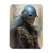 Science Fiction Alien Wearing Helmet Mask Magneet (Verticaal)