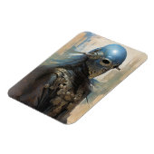 Science Fiction Alien Wearing Helmet Mask Magneet (Linkerzijde)