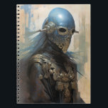Science Fiction Alien Wearing Helmet Mask Notitieboek<br><div class="desc">Fantasy,  Sci-fi & Horror kunst van het Lunarium.</div>