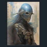 Science Fiction Alien Wearing Helmet Mask Notitieboek<br><div class="desc">Fantasy, Sci-fi & Horror kunst van het Lunarium.</div>