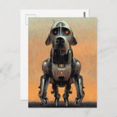 Science Fiction Art | Portret van een Robot Dog Briefkaart (Voorkant / Achterkant)