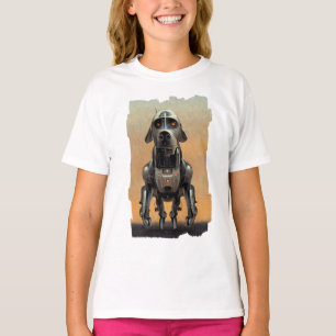 Science Fiction Art Portret van een Robot Dog T-shirt