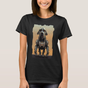 Science Fiction Art Portret van een Robot Dog T-shirt