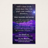 Science-Fiction Author Promotion Big Book Hoesje Visitekaartje (Achterkant)