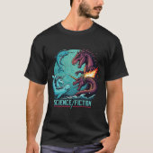 Science / Fiction Battle bij het Zee T-shirt (Voorkant)