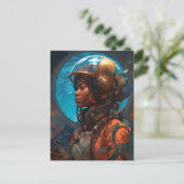 Science Fiction Black Woman Afrofuturism Briefkaart (Staand voorkant)