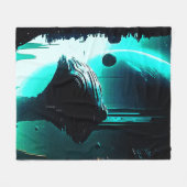 Science Fiction Buitenaards Landschap 103 Fleece Deken (Voorkant (Horizontaal))