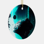 Science Fiction Buitenaards Landschap 103 Keramisch Ornament (Rechts)