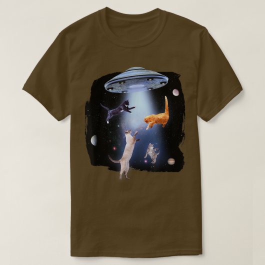 Science Fiction Cat Lovers Space Ship 1917 T-shirt (Design voorkant)