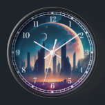 Science Fiction Cyberpunk Space City<br><div class="desc">Fantasy,  Sci-fi & Horror kunst van het Lunarium.</div>