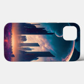 Science Fiction Cyberpunk Space City Case-Mate iPhone Case (Achterkant (horizontaal))