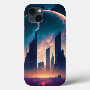 Science Fiction Cyberpunk Space City Case-Mate iPhone Case