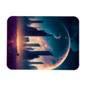 Science Fiction Cyberpunk Space City Magneet (Horizontaal)