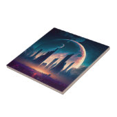 Science Fiction Cyberpunk Space City Tegeltje (Zijkant)