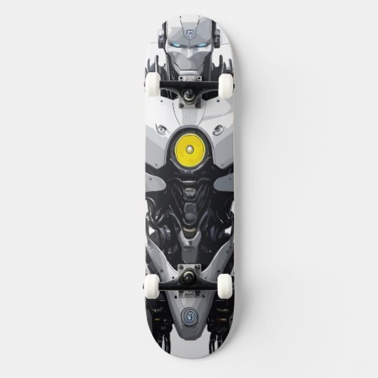 Science-Fiction Cyborg Android Mecha Stripverhaal  Persoonlijk Skateboard (Voorkant)