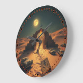 science fiction fantasy world surrealist desert grote klok (Hoek)