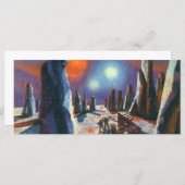  Science Fiction Foreign Planet met Aliens (Voorkant / Achterkant)