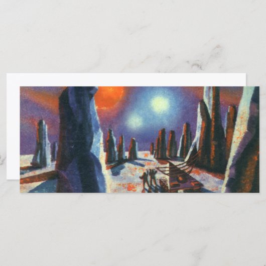  Science Fiction Foreign Planet met Aliens (Voorkant / Achterkant)