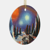 Science Fiction Foreign Planet met Aliens Keramisch Ornament (Rechts)