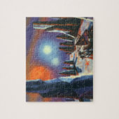  Science Fiction Foreign Planet met Aliens Legpuzzel (Verticaal)