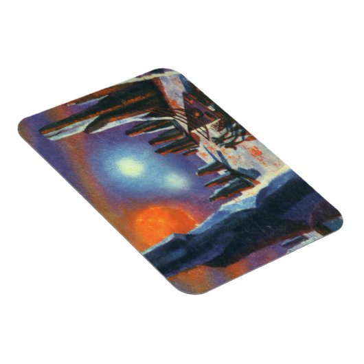 Science Fiction Foreign Planet met Aliens Magneet (Rechterzijde)