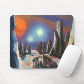 Science Fiction Foreign Planet met Aliens Muismat (Met muis)