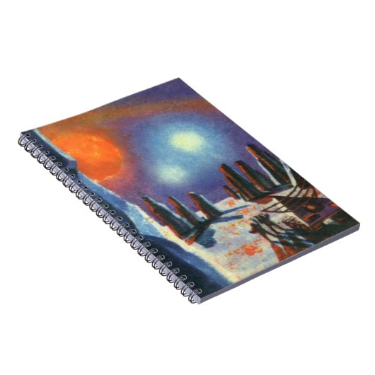  Science Fiction Foreign Planet met Aliens Notitieboek (Rechterzijde)