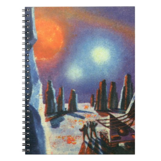  Science Fiction Foreign Planet met Aliens Notitieboek (Voorkant)