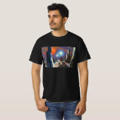 Science Fiction Foreign Planet met Aliens T-shirt (Voorkant volledig)