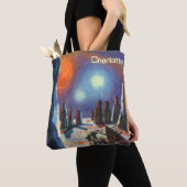  Science Fiction Foreign Planet met Aliens Tote Bag (Dichtbij)
