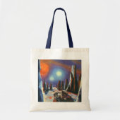 Science Fiction Foreign Planet met Aliens Tote Bag (Voorkant)