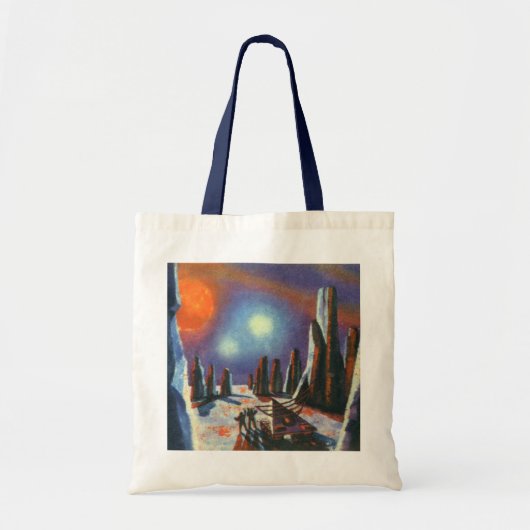  Science Fiction Foreign Planet met Aliens Tote Bag (Voorkant)