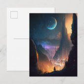 Science Fiction Futuristic City Briefkaart (Voorkant / Achterkant)