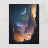 Science Fiction Futuristic City Briefkaart (Voorkant)