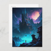 Science Fiction Futuristic City Briefkaart (Voorkant / Achterkant)