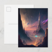 Science Fiction Futuristic City Briefkaart (Voorkant / Achterkant)