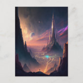 Science Fiction Futuristic City Briefkaart (Voorkant)