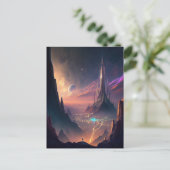 Science Fiction Futuristic City Briefkaart (Staand voorkant)