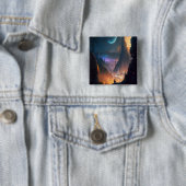Science Fiction Futuristic City Button (In situ)