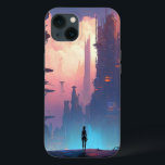 Science Fiction Futuristic City Case-Mate iPhone Case<br><div class="desc">Fantasy,  Sci-fi & Horror kunst van het Lunarium.</div>